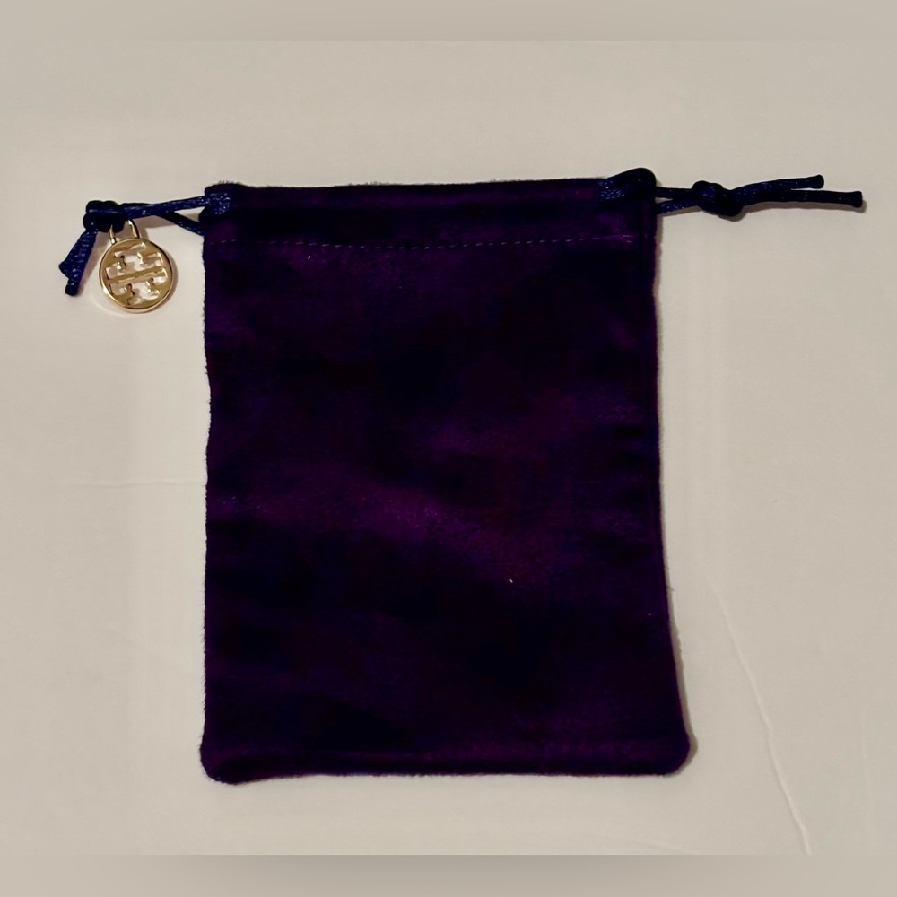 Tory Burch Dust Bag For Jewelry Monogram Signature Logo Charm | Small